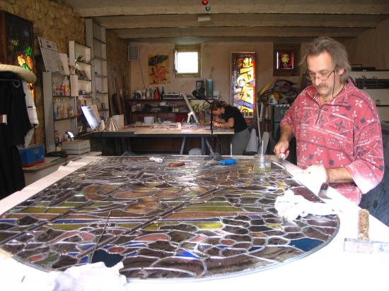 Atelier de vitrail,Toucouleur près d'uzès