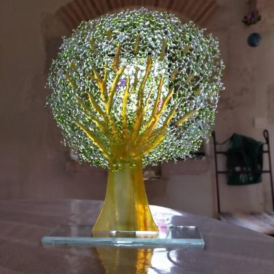 Arbre en verre FUSING VITRAIL TOUCOULEUR